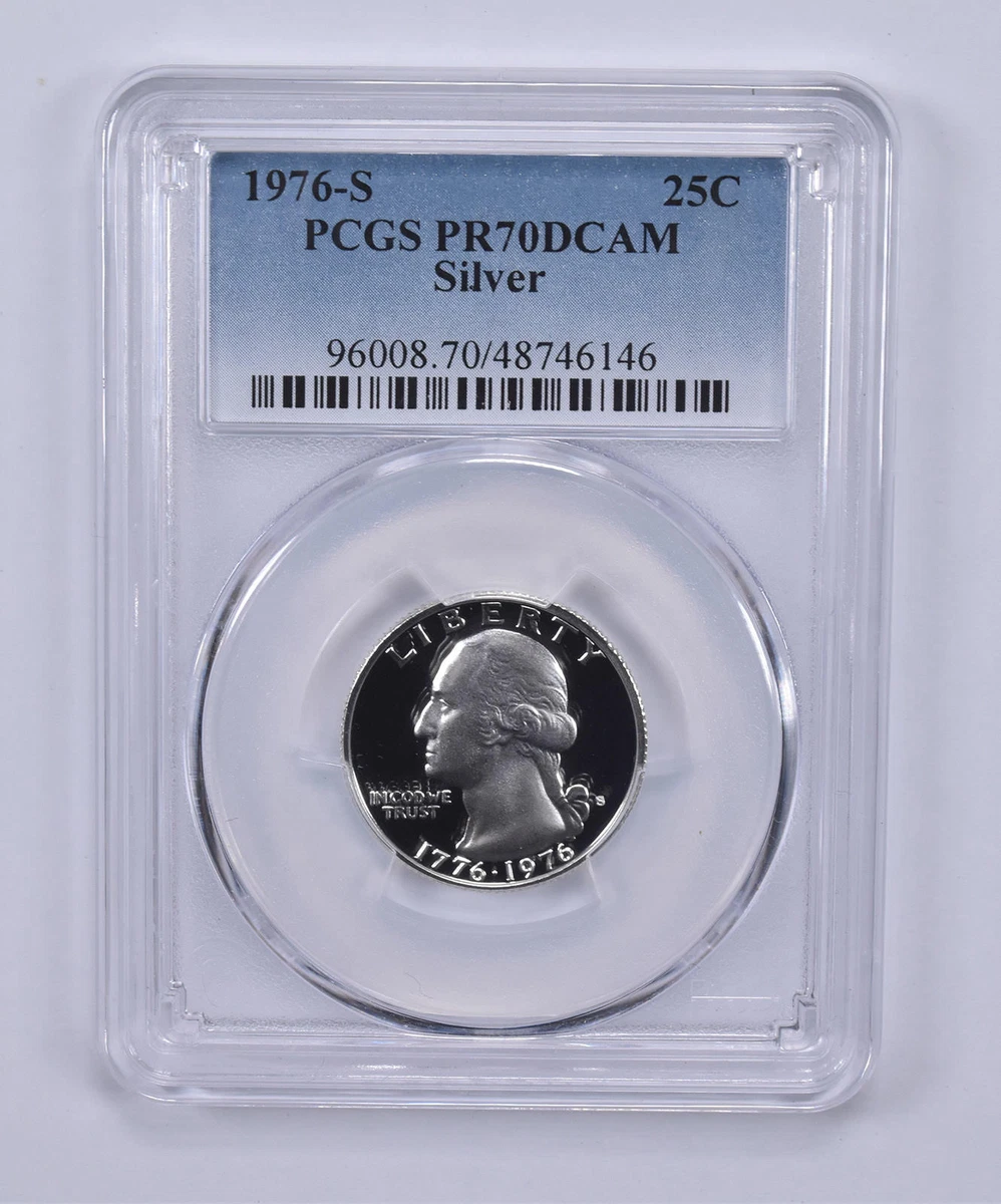 PCGS Certified PR 70 Graded 1976 Washington Quarters (1932-1998