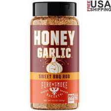 BBQ Seasoning Dry Rub Honey Garlic Pork Chicken Beef Rub Meat Marinade 9.5oz New
