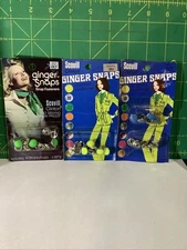 NEW Vintage 3 Packs Ginger Snaps  SNAP FASTENERS Buttons 1960s Scovill USA NO
