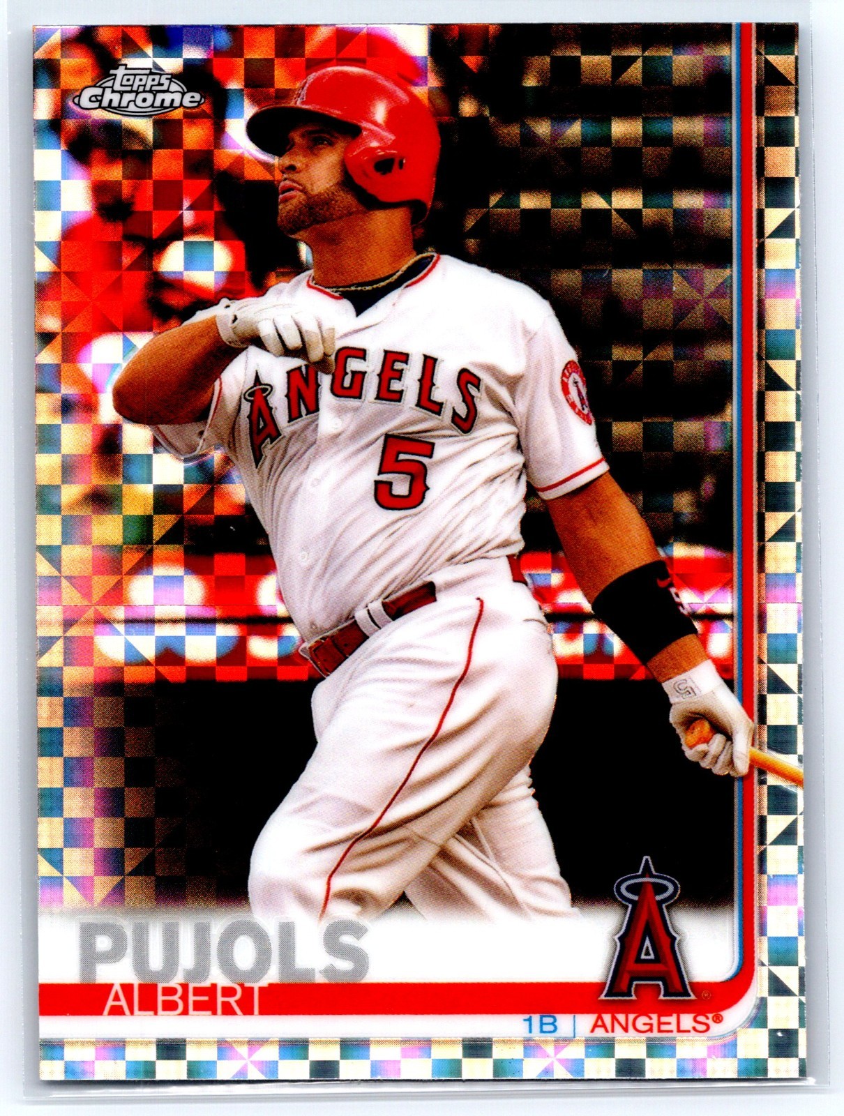 2019 Topps Chrome #27 Albert Pujols X-Fractor Los Angeles Angels