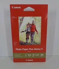 Canon Photo Paper Plus Glossy II 4 X 6 100 Sheets Total New Sealed 