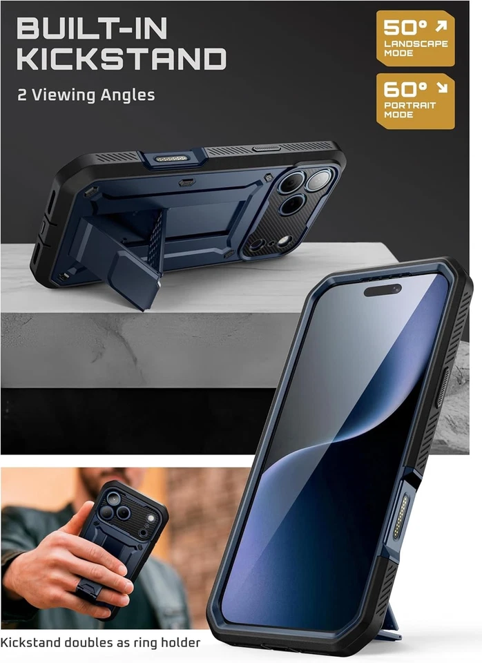 For iPhone 17 Pro 6.3" SUPCASE Full Body Protection Case Ultimate Defense Cover - Image 4 of 4