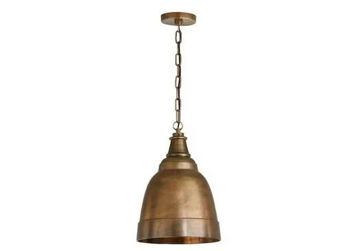 Capital Lighting Sedona 1-Light Oxidized Brass Sand-Cast Small Bell Pendant - Picture 1 of 4