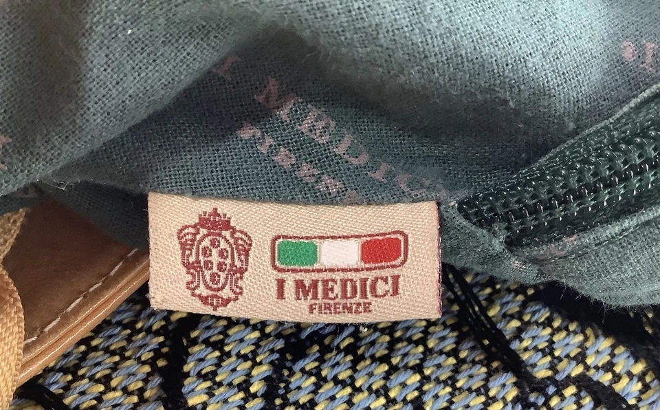 Итальянская кожаная наплечная сумка I Medici Firenze серо-коричневая сделано в Италии - Изображение 2 из 4