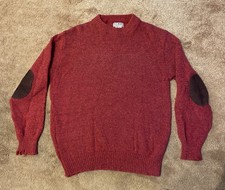Vintage LL Bean Ragg Shetland Wool Sweater Men  s Large Crewneck Pullover