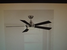 Fanimation Studio Collection Aire Drop 52” Brushed Nickel Ceiling Fan - NEW