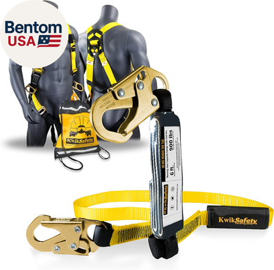 #ad TAIPAN Safety Lanyard HARNESS COMBO Flat Safety Harness Lanyard Fall Protect $130.08