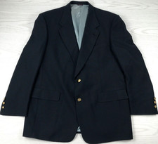 Jack Nicklaus Tournament Series Golf Blazer Mens 44R Wool Gold Buttons Navy Blue