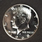 1968 *S*  PROOF KENNEDY SILVER  CLAD HALF  **FREE SHIPPING**C2807