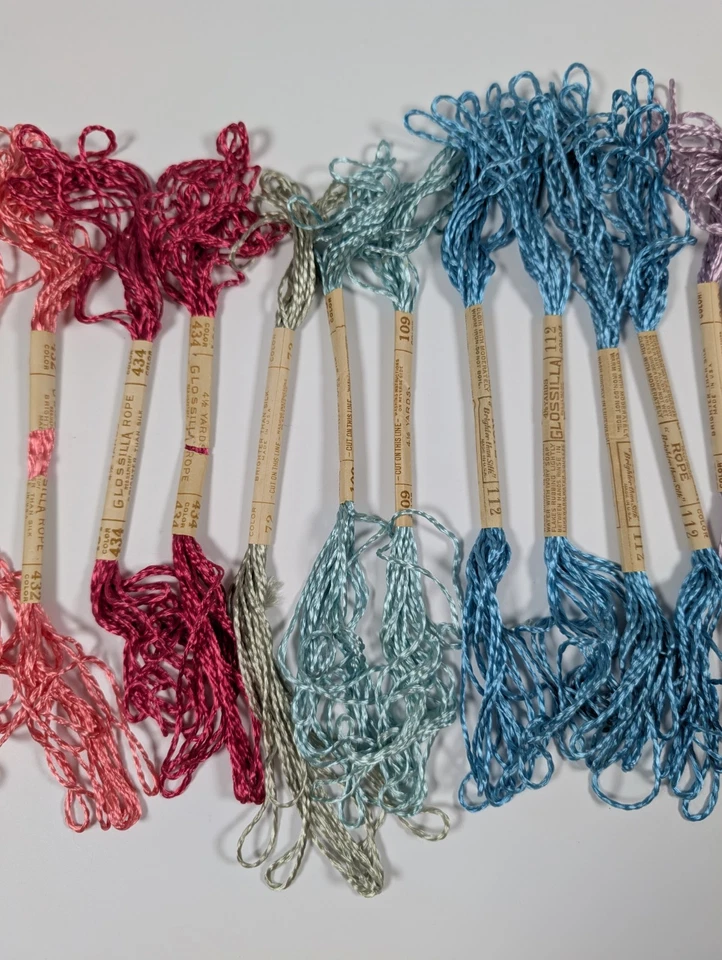 Vintage Glossilla Rope Embroidery Thread 4.5 Yards Assorted Colors USA Lot - Image 3 of 4