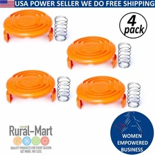 4pk Spool Cap and Spring Fits Black and Decker AFS Trimmer RC-100-P