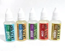 NEW SCENT 5 PACK Fishing Soft Plastic Lure Bait garlic craw herring anise coffee