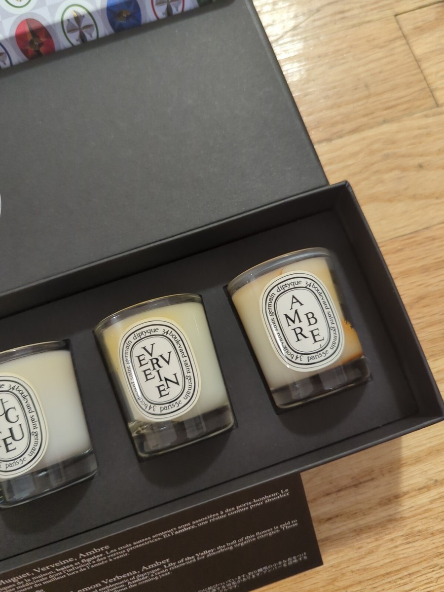 DIPTYQUE Votive Candles 35g Set Of 5 NIB BAIES FIGUIER MUGUET