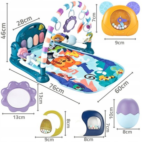 Spielmatte Krabbelmatte Krabbeldecke Spielbogen Erlebnismatte mit Musik Matte - Bild 13 von 19