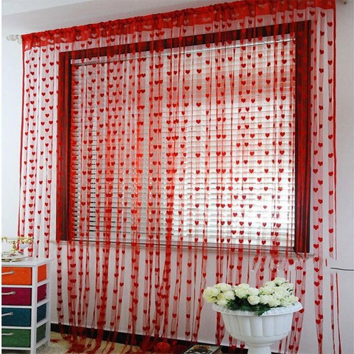 Cute Heart Line Tassel String Door Curtain Window Room Curtain Valance Hot - Picture 7 of 12