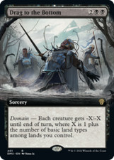 x1 Drag to the Bottom - Extended Art R MTG Dominaria United M/NM, English
