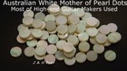 100+5pcs Free 9mm Australian White Mother of Pearl Inlay Material  Dots,Eyes