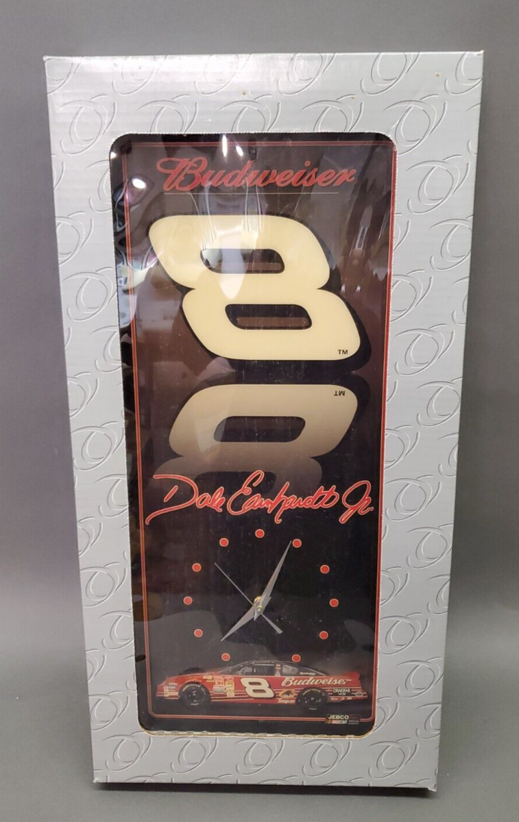 Jebco Dale Earnhardt Jr. BUDWEISER Wall Clock #8 23x11 Offically