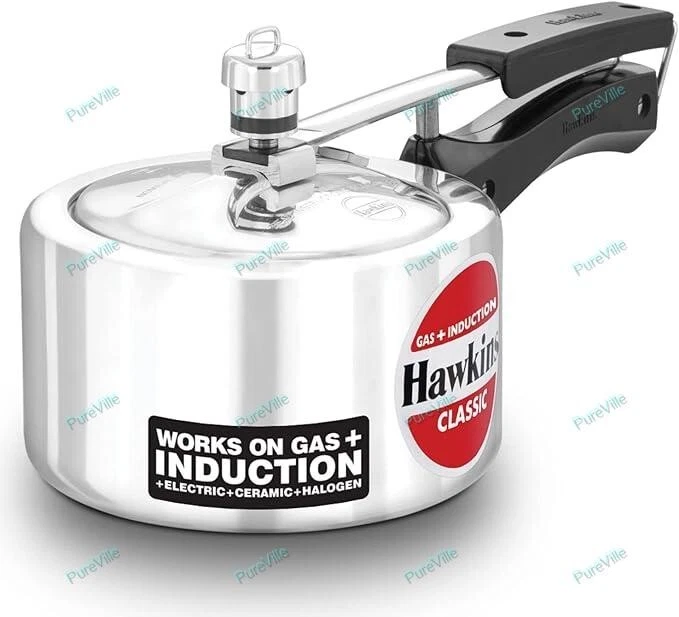 Hawkins 1.5 Litre Classic Pressure Cooker, Induction Inner Lid Cooker, Silver (I