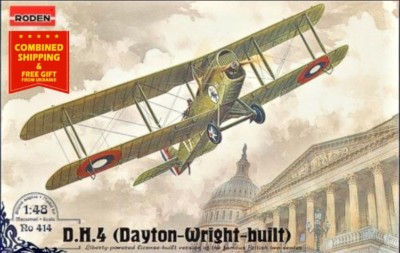 Roden 414 - 1/48 - De Havilland DH4 USA Dayton-wright-built British bomber 1917