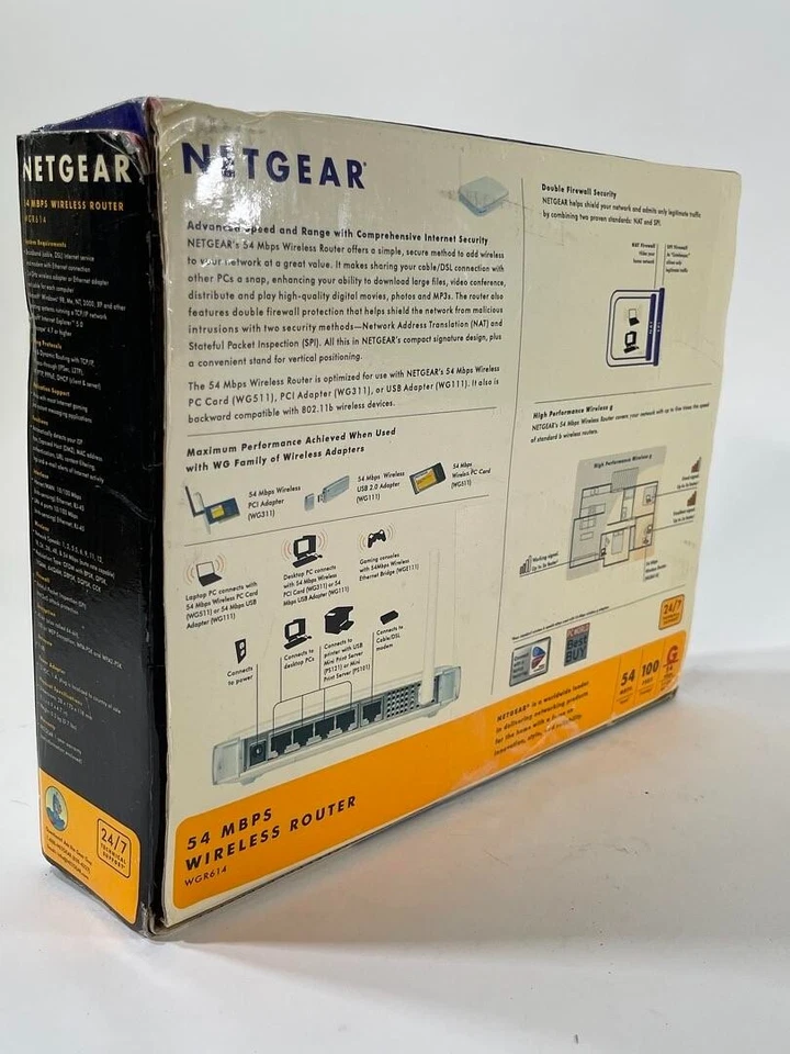 NETGEAR 108 Mbps Wireless Firewall Router WGT624 - In Box - Image 3 of 4
