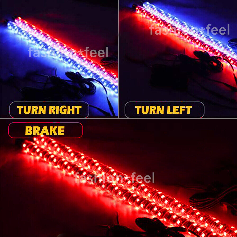 ATV UTV Off- Road RGB LED Spiral Whip Light Antenna Flag Remote for Honda  TRX90X eBay