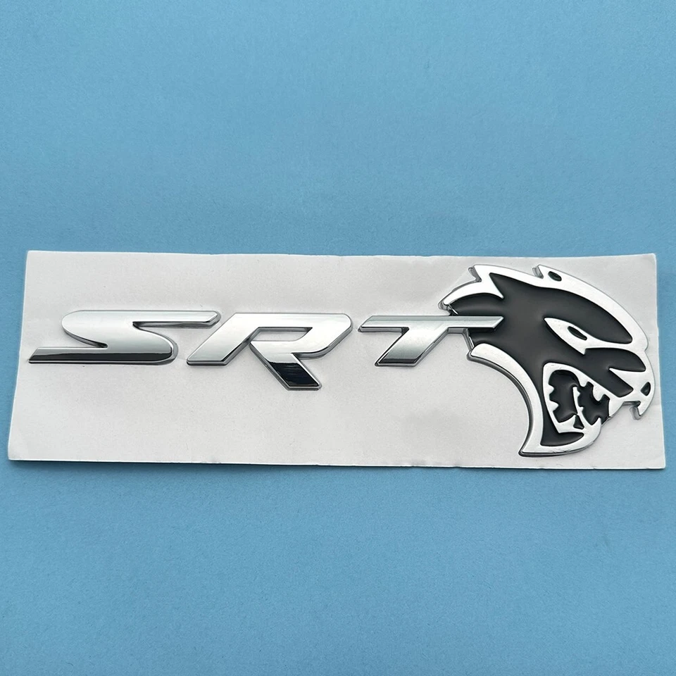 Calcomanía negra cromada emblema maletero coche puerta trasera HELLCAT Foto 2 de 4