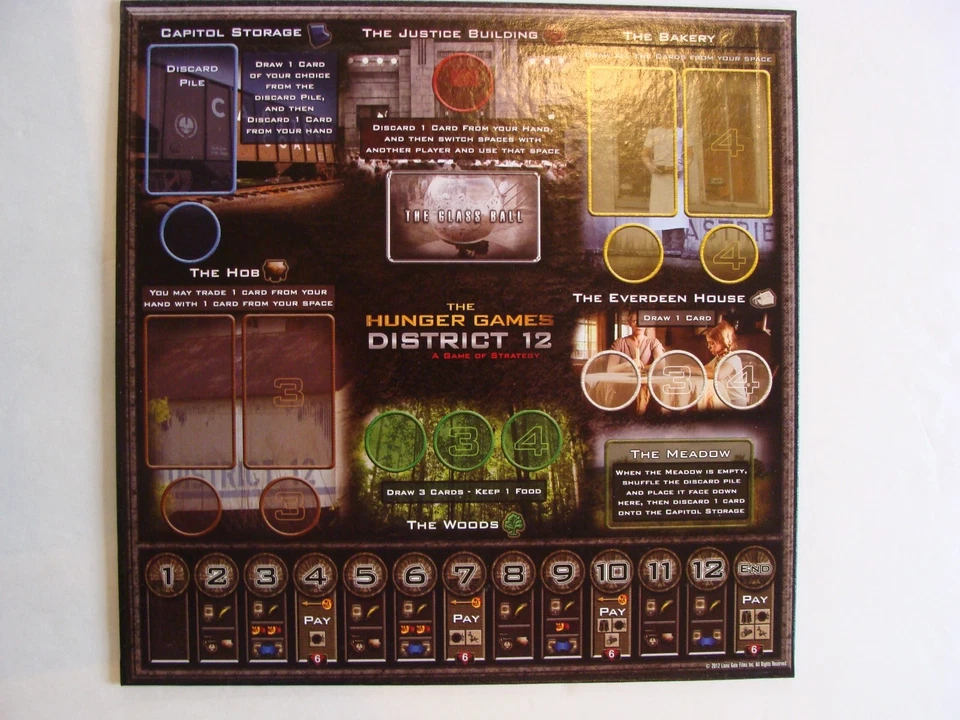 The Hunger Games Movie The District 12 Strategy Board Game COMPLETE!  EUC! - Image 3 of 4