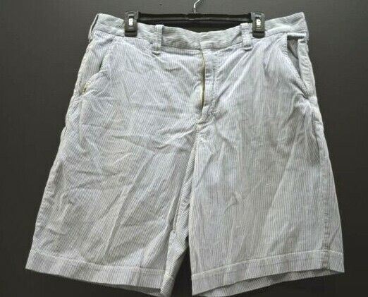 Old Navy Mens Flat-Front Straight Leg Cotton Pinstripe Seersucker Shorts 38