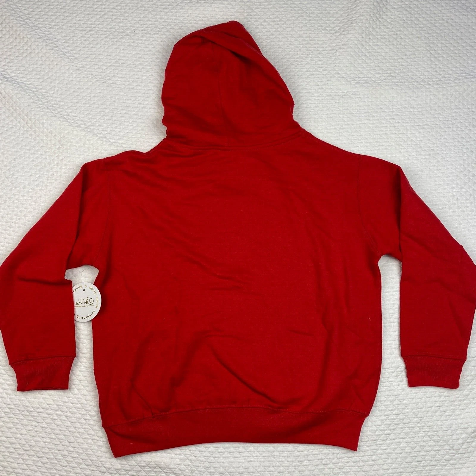 Felpa con cappuccio nuova con etichette Sweet Wink Boutique ragazza taglia 12 XOXO patch maglione San Valentino