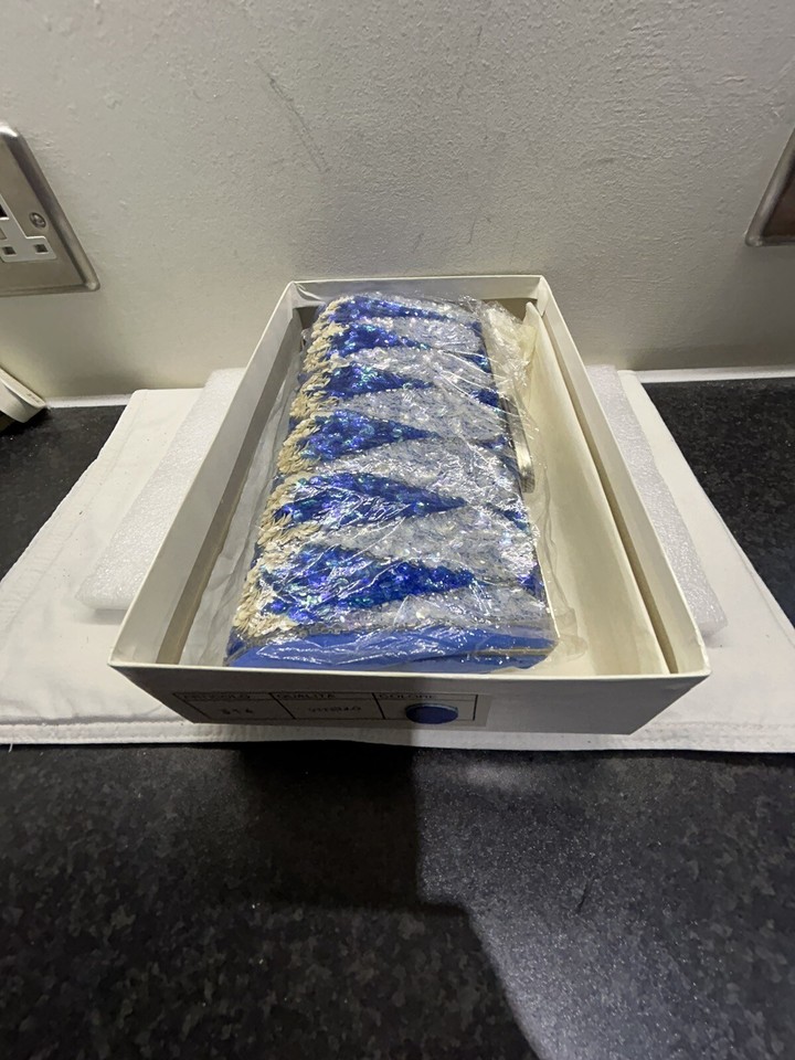 Ladies HandbagNEWBlue/Silver/Beige ColourSequinnedDress Clutch Bag