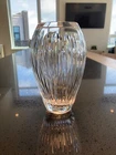 VINTAGE WATERFORD CARINA PATTERN LARGE 7” LEAD  ETCHED CRYSTAL VASE RETIRED