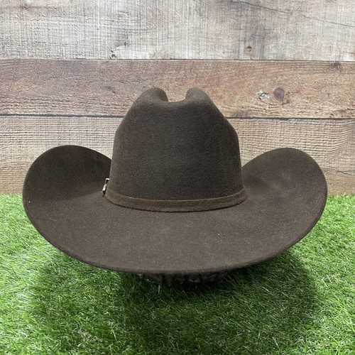 Men Brown 100X Felt Western Cowboy Hat / Tejana Vaquera Cafe - Picture 5 of 8