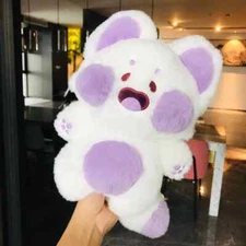 40cm Purple Doodle Meow Plush Doll Kawaii Dudu Cat KPOP Squish Stuffed Animal