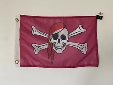 12 x 18 Pink Pirate Flag Jolly Roger 12" x 18" Polyester Flag Banner Z20