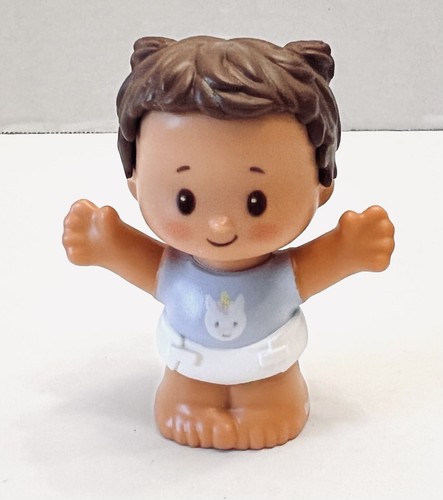 Fisher Price Little People Snuggle Twin Hispanic Baby Mädchen Einhorn Shirt Mattel
