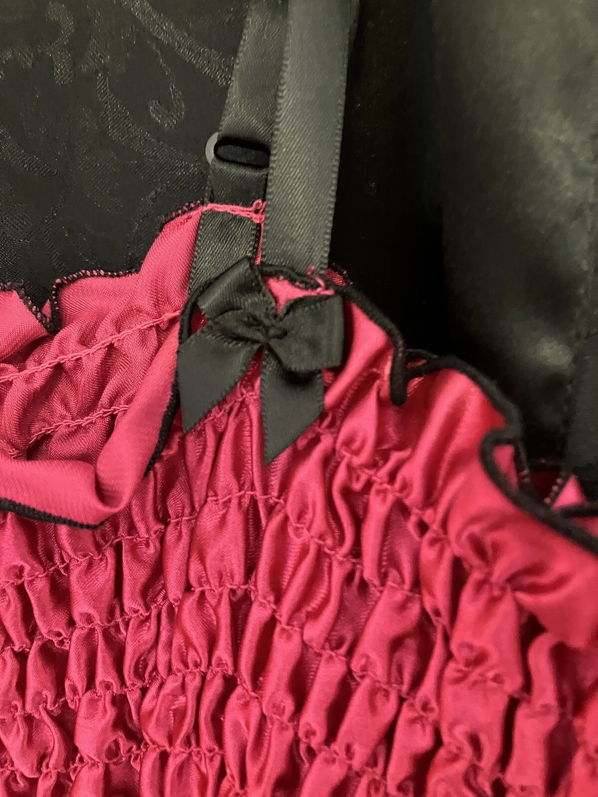 UNDERCOVER Abito da notte Victoria’s Secret nero kimono e bambola rosa caldo taglia Lg 12 14