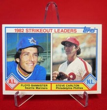 Steve Carlton Strikeout Leaders 1983 Baseball Card TOPPS #706 EX-MT 