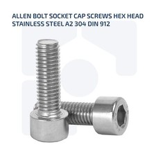 M3 ALLEN CAP SCREWS BOLTS STAINLESS STEEL A2 304 SOCKET SCREW HEX HEAD DIN 912