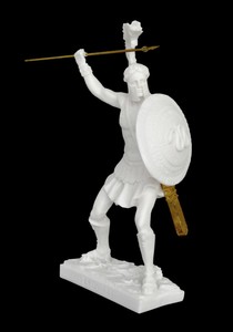 Spartan King Leonidas Alabaster Statue 300 Spartans Thermopylae Bravery Ebay