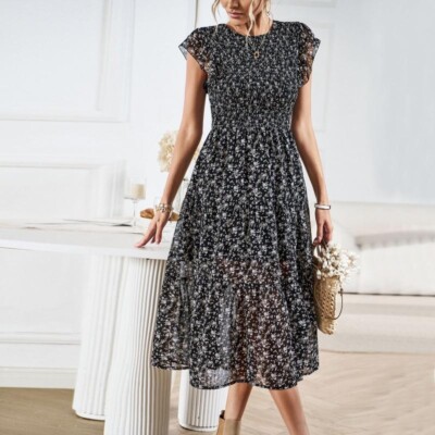 Women's Midi Dress Chiffon Dress Formal Dress A Line Dress Summer Dress Elegant Formal Vacation Party Wedding Guest Regular Fit Floral Short Sleeve Women's Midi Dress Chiffon Dress Formal Dress A Line Dress Summer Dress Elegant Formal Vacation Party Wedding Guest Regular Fit Floral Short Sleeve