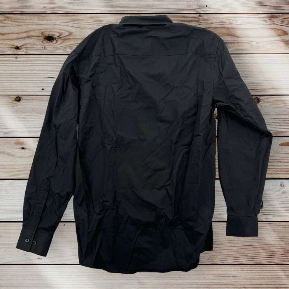 Camisa masculina Jim Beam manga longa pequena bordada baunilha preta trabalhador - Imagem 2 de 4