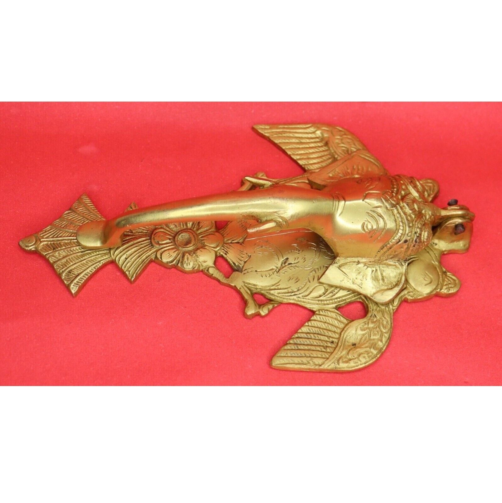 Lord Ganesha Figurine Handmade Brass Vintage Style Door Knocker Home