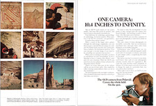 Polaroid SX-70 Land Camera Canyon del Muerto AZ Vintage 2 Page Print Ad 1975
