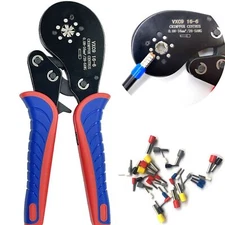 Ferrule Ratchet Crimper Plier Crimping Tool Cable Wire Electrical Terminals Kit
