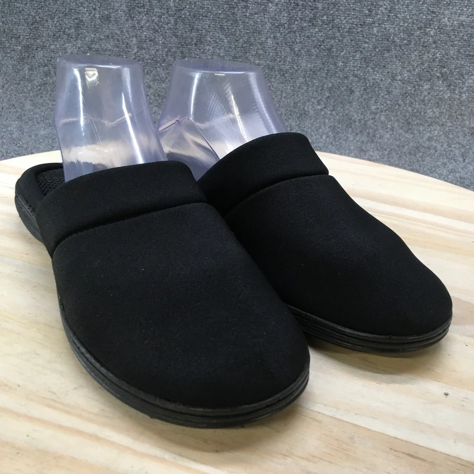 Lazee 狗鞋女式 9.5 - 10.5 拖鞋黑色骡子懒人鞋露趾休闲 — 第 3/4 张图片