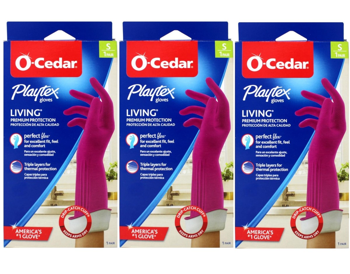 Playtex Living Rubber Cleaning Gloves, Small, Pair Pack