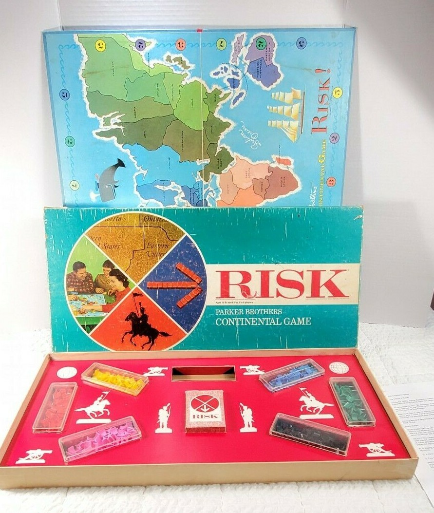 洋書 Playing Fair 1959 Risk Board Game Parker Brothers Continental Vintage