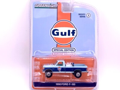 1990 Greenlight 41145-E Ford F-150 blau - Gulf Oil 2 Maßstab 1:64 (BOX2) BAY 8