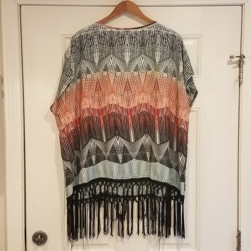 Cato Woman Sleeveless Tunic 22/24W Boho Geometric Sleeveless Pullover HH-11 - Picture 5 of 9